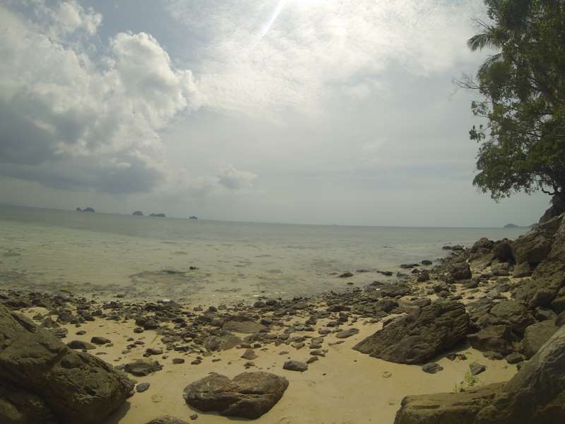 A deserted beach